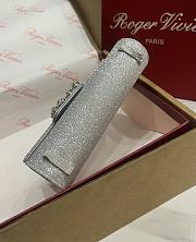 Fortok Roger Vivier Jewel Efflorescence Mini bag Glitter Silver 19*13*4cm - 4
