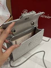 Fortok Roger Vivier Jewel Efflorescence Mini bag Glitter Silver 19*13*4cm - 2