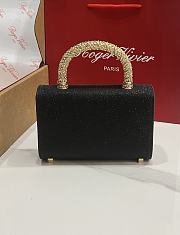 Fortok Roger Vivier Jewel Efflorescence Mini bag Glitter Black 19*13*4cm - 6