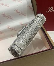 Fortok Roger Vivier Jewel Efflorescence Mini bag Glitter Tweed Silver 19*13*4cm - 2
