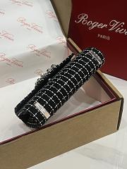 Fortok Roger Vivier Jewel Efflorescence Mini bag Tweed Black 19*13*4cm - 6