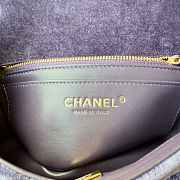 Fortok Chanel Pearl Crush Flap bag Purple velvet 20cm - 3