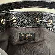 Fortok Chanel Mini Top Handle Bucket Bag with Chain Black 12.5-10-7.5CM - 2