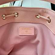 Fortok Chanel Mini Top Handle Bucket Bag with Chain Pink 12.5-10-7.5CM - 2