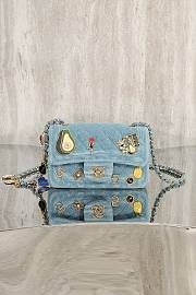 Fortok Chanel Flap Bag Denim 20cm  - 1