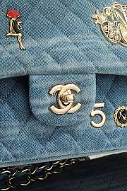 Fortok Chanel Flap Bag Denim 25cm - 5