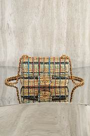 Fortok Chanel Vintage Tweed Flap Bag Yellow 20cm - 1