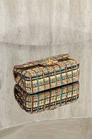 Fortok Chanel Vintage Tweed Flap Bag Yellow 20cm - 2
