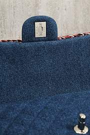 Fortok Chanel Vintage Flap Bag Denim and Tweed 20cm - 6