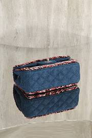 Fortok Chanel Vintage Flap Bag Denim and Tweed 20cm - 4