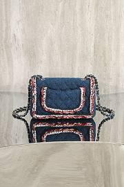 Fortok Chanel Vintage Flap Bag Denim and Tweed 20cm - 5