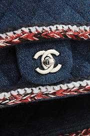 Fortok Chanel Vintage Flap Bag Denim and Tweed 20cm - 2