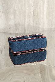 Fortok Chanel Vintage Flap Bag Denim and Tweed 25cm - 5