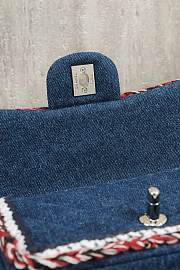 Fortok Chanel Vintage Flap Bag Denim and Tweed 25cm - 4