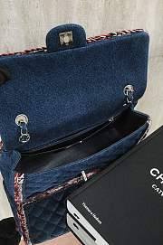 Fortok Chanel Vintage Flap Bag Denim and Tweed 25cm - 2