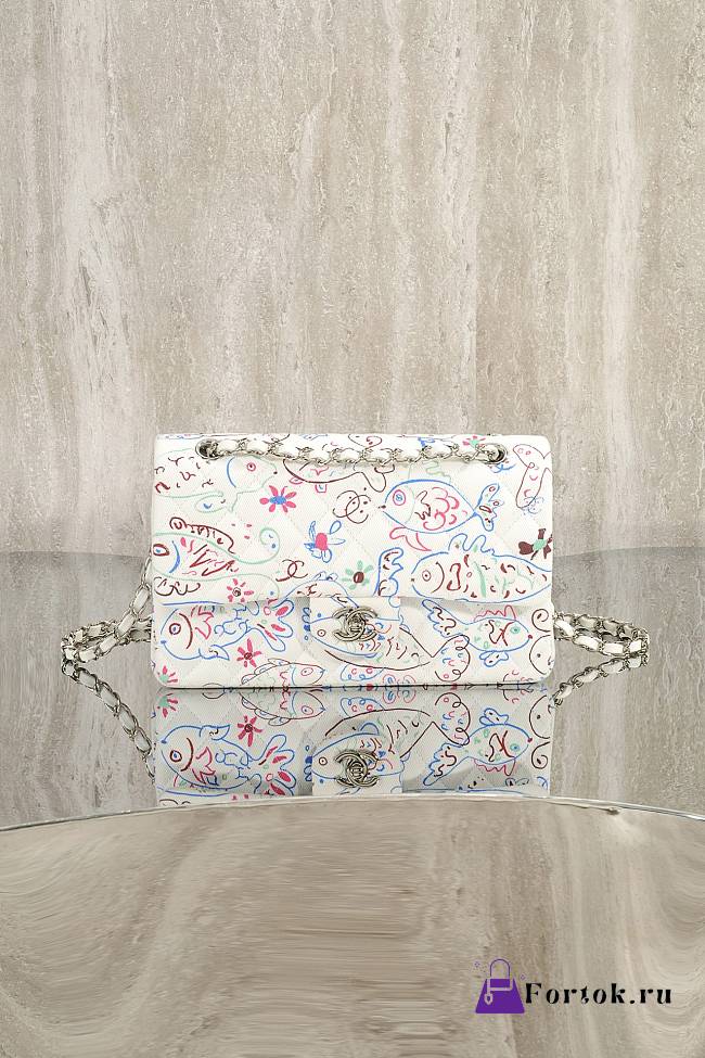 Fortok Chanel 25C Flap Bag White 25cm - 1