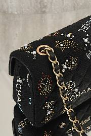 Fortok Chanel 24C Flap Bag Sequins Black 20cm  - 2
