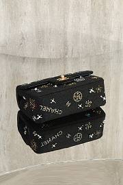 Fortok Chanel 24C Flap Bag Sequins Black 20cm  - 4