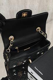 Fortok Chanel 24C Flap Bag Sequins Black 20cm  - 5