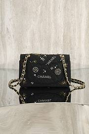 Fortok Chanel 24C Flap Bag Sequins Black 23cm  - 5