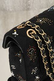 Fortok Chanel 24C Flap Bag Sequins Black 23cm  - 6