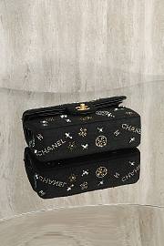 Fortok Chanel 24C Flap Bag Sequins Black 23cm  - 4