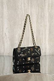 Fortok Chanel 24C Flap Bag Sequins Black 23cm  - 3