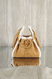 Fortok Chanel 25 Fur Brown 30x26x14cm - 1