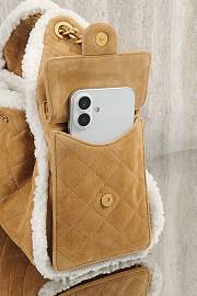 Fortok Chanel 25 Fur Brown 30x26x14cm - 5