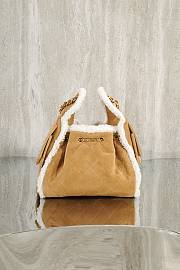 Fortok Chanel 25 Fur Brown 30x26x14cm - 3