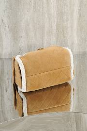 Fortok Chanel 25 Fur Brown 30x26x14cm - 2