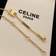 Fortok Celine Logo Necklace Gold  - 2