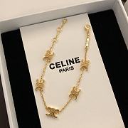 Fortok Celine Logo Bracelet Gold  - 4
