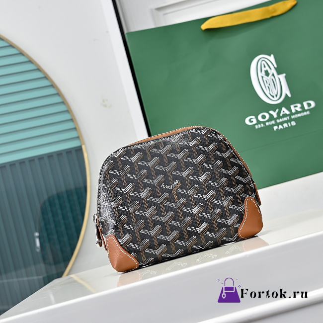 Fortok Goyard Vendôme cosmetic pouch Brown 17X14X6.5cm - 1