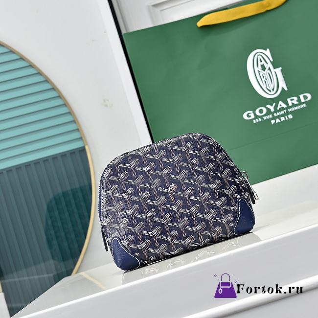 Fortok Goyard Vendôme cosmetic pouch Navy Blue 17X14X6.5cm - 1