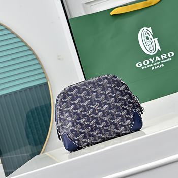 Fortok Goyard Vendôme cosmetic pouch Navy Blue 17X14X6.5cm