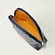 Fortok Goyard Vendôme cosmetic pouch Navy Blue 17X14X6.5cm - 5