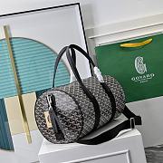 Fortok Goyard Barrel 40 Sports Bag Black and Tan 40*23*23cm - 6