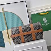 Fortok Goyard Barrel 40 Sports Bag Brown 40*23*23cm  - 4