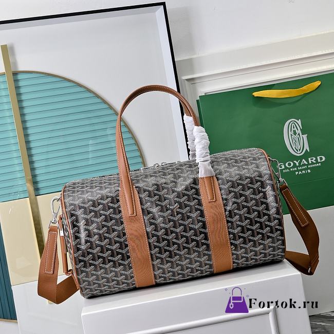 Fortok Goyard Barrel 48 sports bag Black and Tan 48x25x25cm - 1