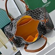 Fortok Goyard Barrel 48 sports bag Black and Tan 48x25x25cm - 4