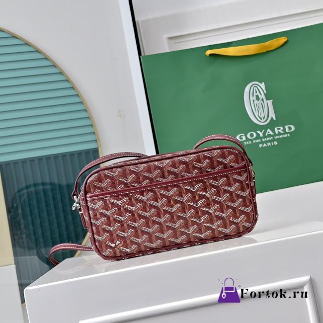 Fortok Goyard Cap-Vert Bag Burgundy 23x8x14cm - 1