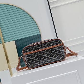 Fortok Goyard Cap-Vert Bag Black and Tan 23x8x14cm