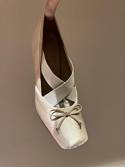 Fortok Christian Louboutin Cassiasticina ballet flat in crepe satin Beige 10.5cm - 5