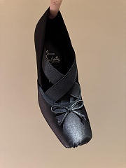 Fortok Christian Louboutin Cassiasticina ballet flat in crepe satin Black 10.5cm - 5