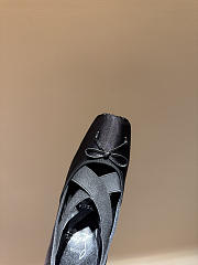 Fortok Christian Louboutin Cassiasticina ballet flat in crepe satin Black 10.5cm - 3