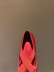 Fortok Christian Louboutin Cassiasticina ballet flat in crepe satin Red 10.5cm - 6