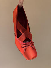 Fortok Christian Louboutin Cassiasticina ballet flat in crepe satin Red 10.5cm - 3