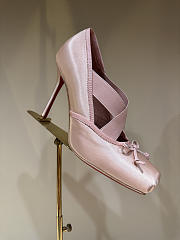 Fortok Christian Louboutin Cassiasticina ballet flat in crepe satin Pink 10.5cm - 6