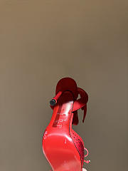 Fortok Christian Louboutin Cassia lace-up 100 mm satin pump Red  - 2
